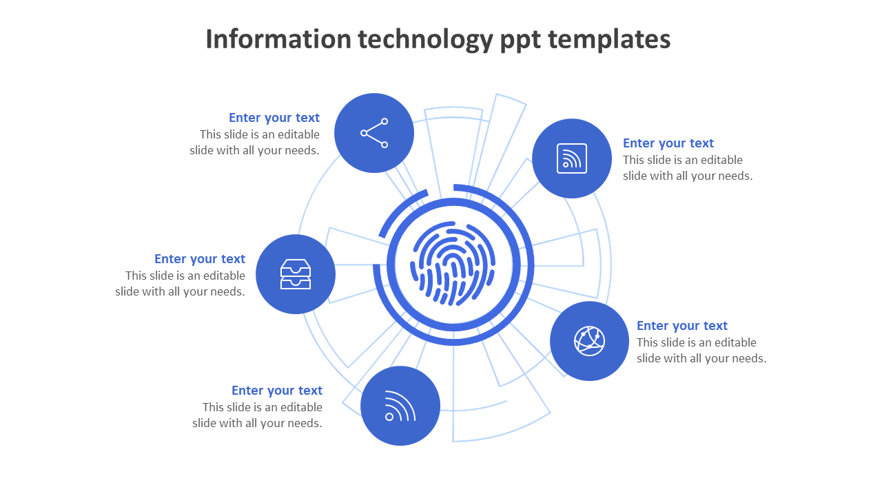 information technology ppt templates-blue